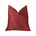 Plutus Sangria Cherry Red Luxury Throw Pillow - Double Sided  20' X 36' King