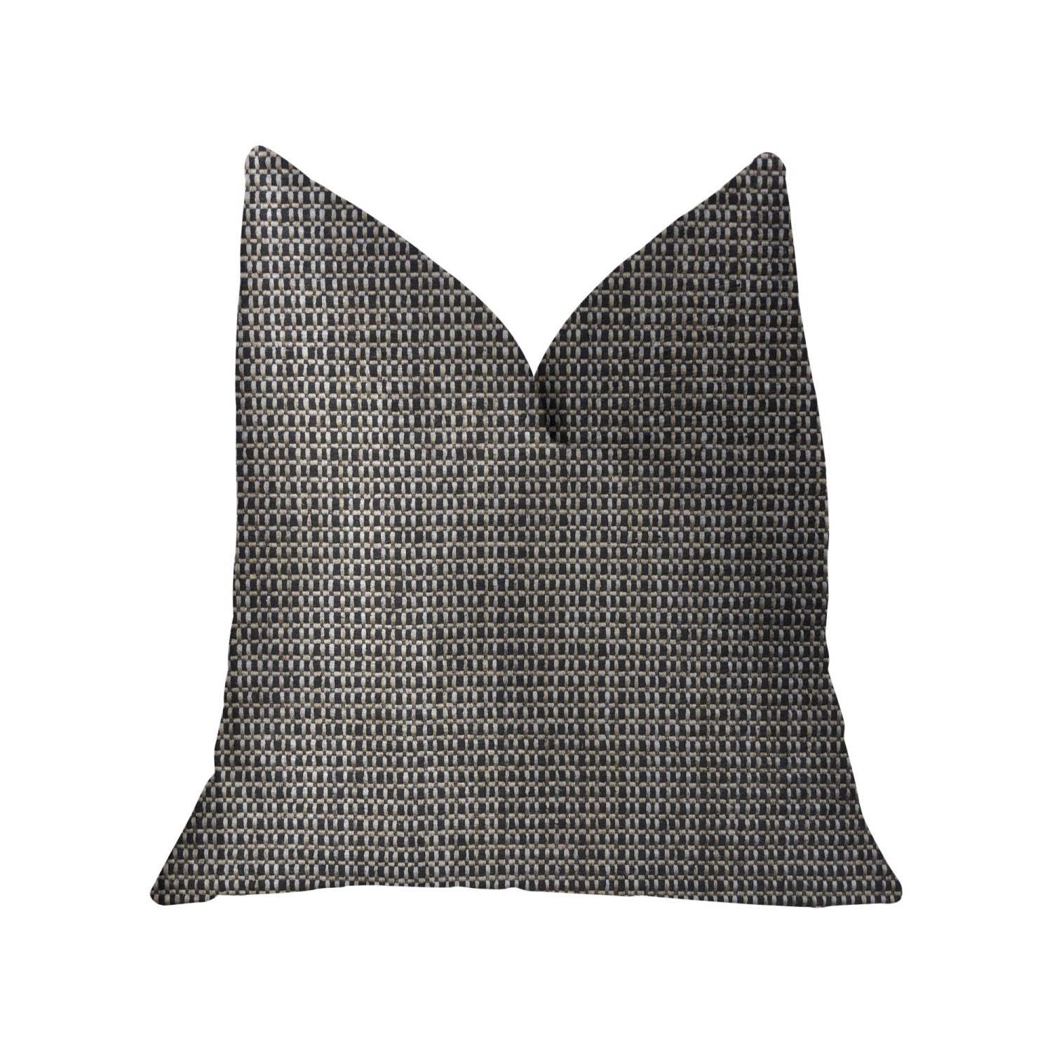 Plutus Melbourne Beige And Black Luxury Throw Pillow - Double Sided  20' X 26' Standard