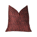 Plutus Hibiscus Burgundy Red Luxury Throw Pillow - Double Sided  20' X 36' King