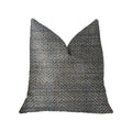 Plutus Everest Green And Gold Luxury Throw Pillow - Double Sided  26' X 26'