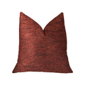 Plutus Paprika Jam Burgundy Red Luxury Throw Pillow - Double Sided  12' X 20'