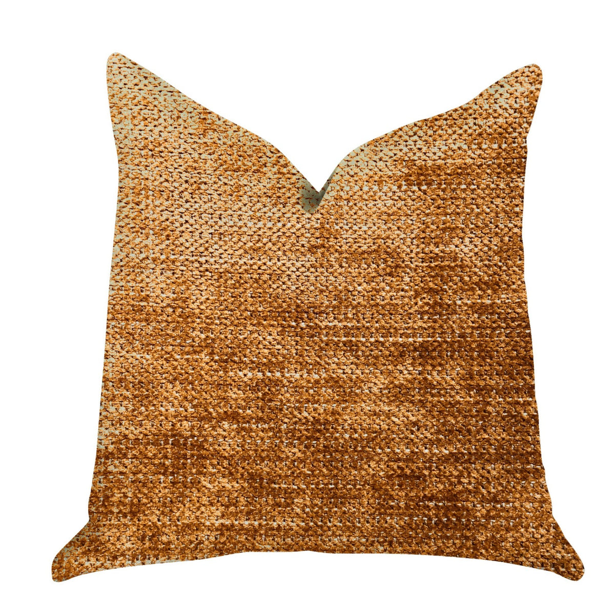 Plutus Aureila Brown Bronze Luxury Throw Pillow - Double Sided  20' X 30' Queen