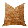 Plutus Aureila Brown Bronze Luxury Throw Pillow - Double Sided  24' X 24'