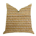 Plutus Hamilton Braid Brown Tones Luxury Throw Pillow  - Double Sided  26' X 26'