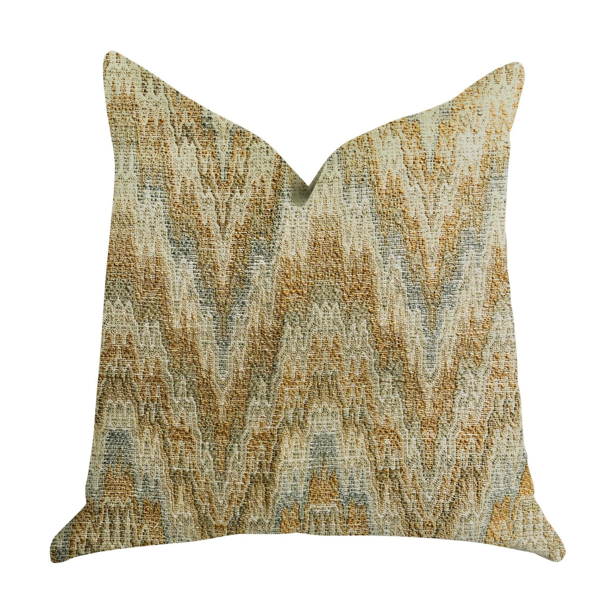 Plutus Designer Ripple Luxury Throw Pillow - Double Sided  16' X 16'