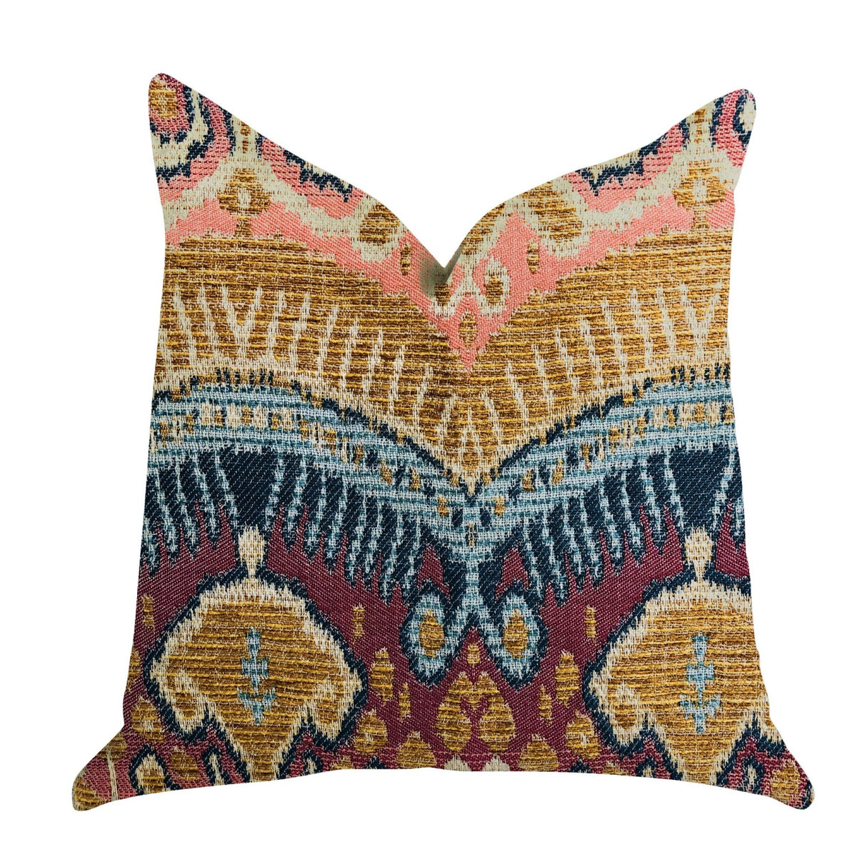 Plutus Ikat Anika Luxury Throw Pillow - Double Sided  26' X 26'
