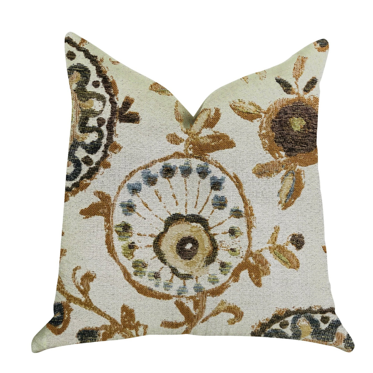 Plutus Daliani Floral Luxury Throw Pillow - Double Sided  24' X 24'