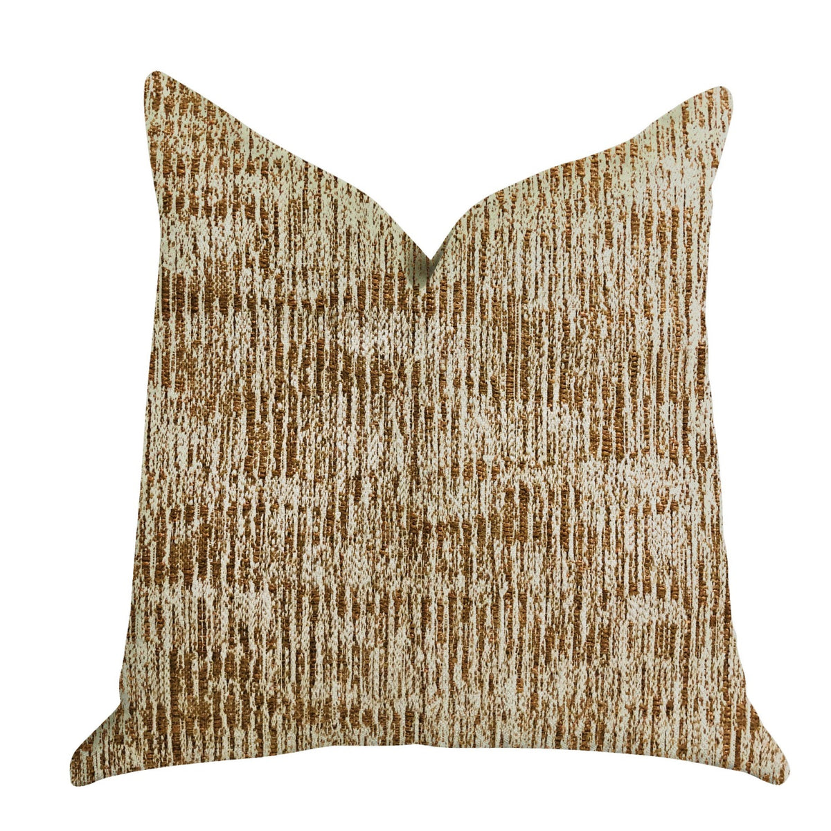 Plutus Ebony Russet Textured Luxury Throw Pillow   - Double Sided  26' X 26'