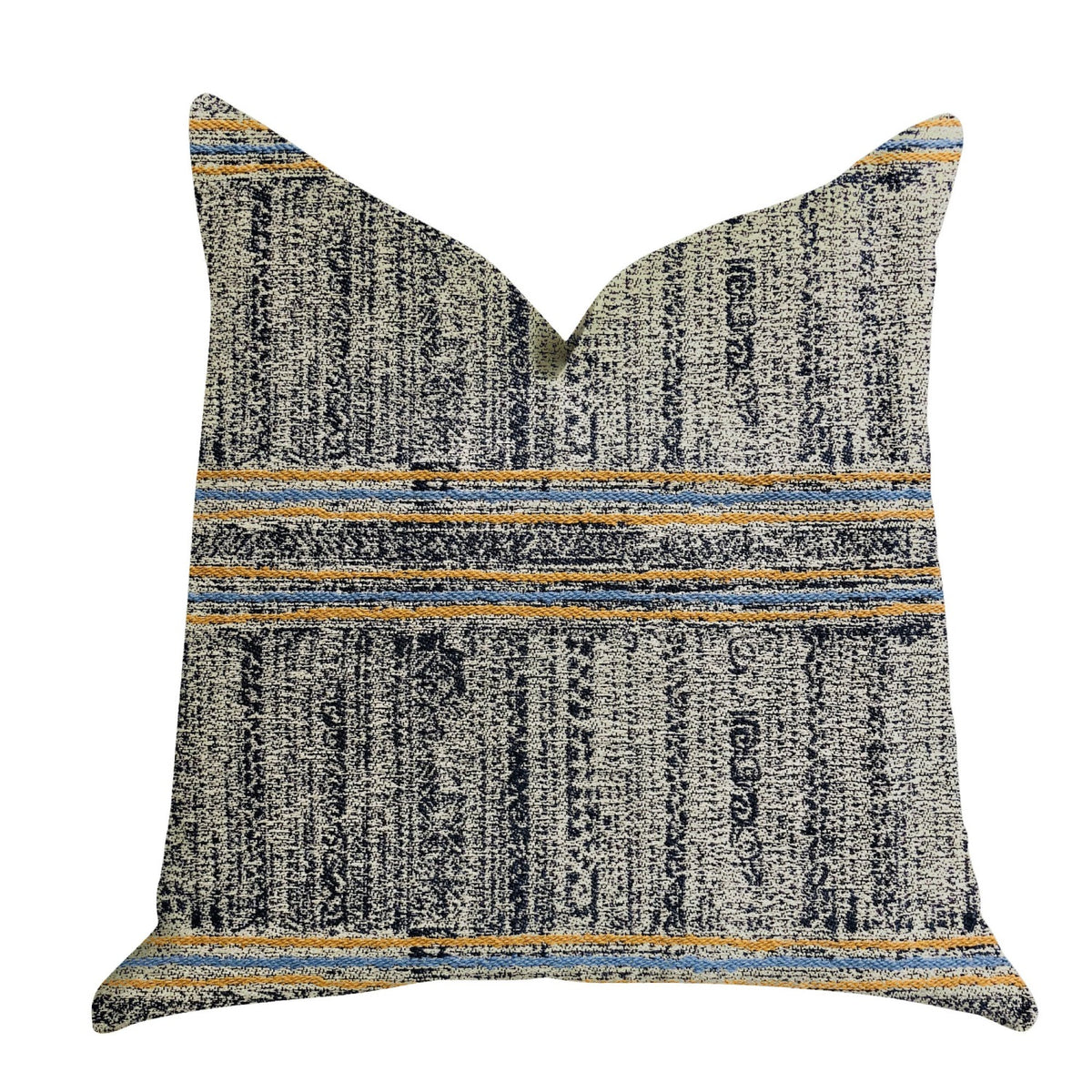 Plutus Promenade Way Textured Luxury Throw Pillow  - Double Sided  20' X 36' King
