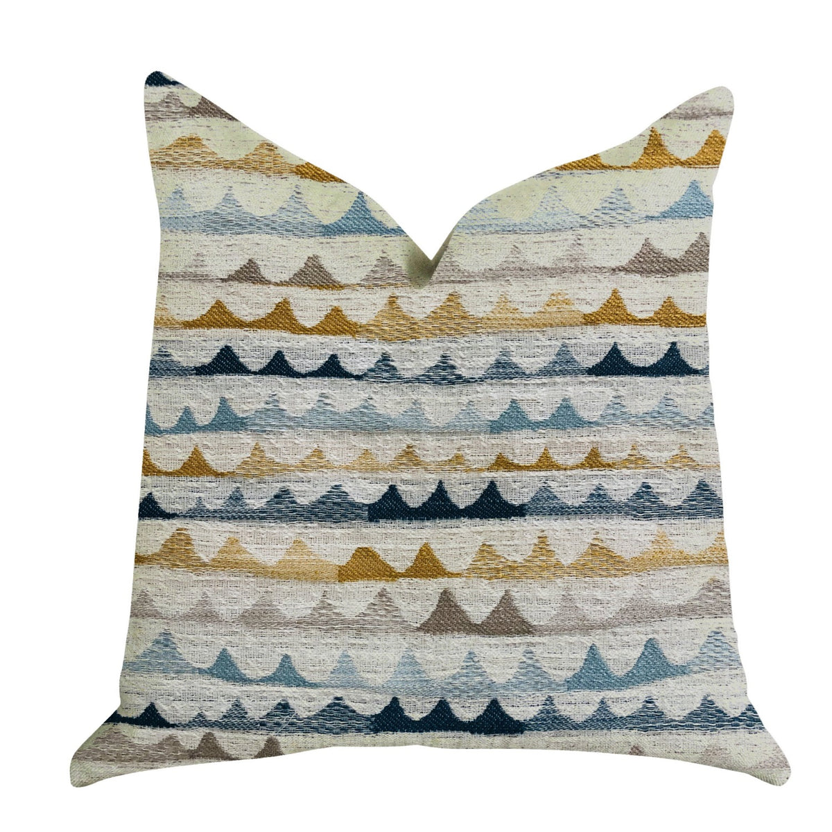 Plutus Caspian Rush Patterned Luxury Throw Pillow - Double Sided  20' X 20'