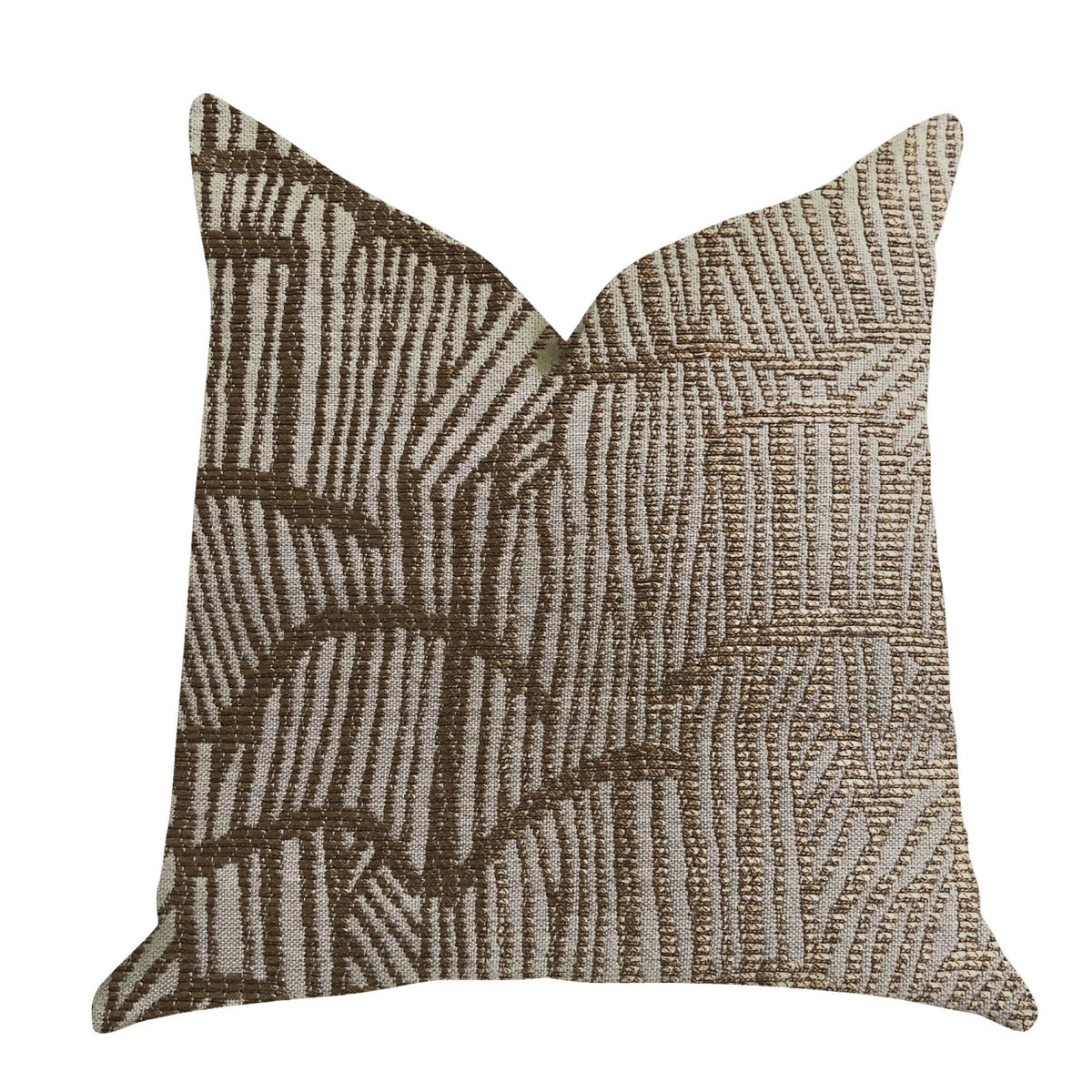 Plutus Metallic Bronze  Luxury Throw Pillow - Double Sided  26' X 26'