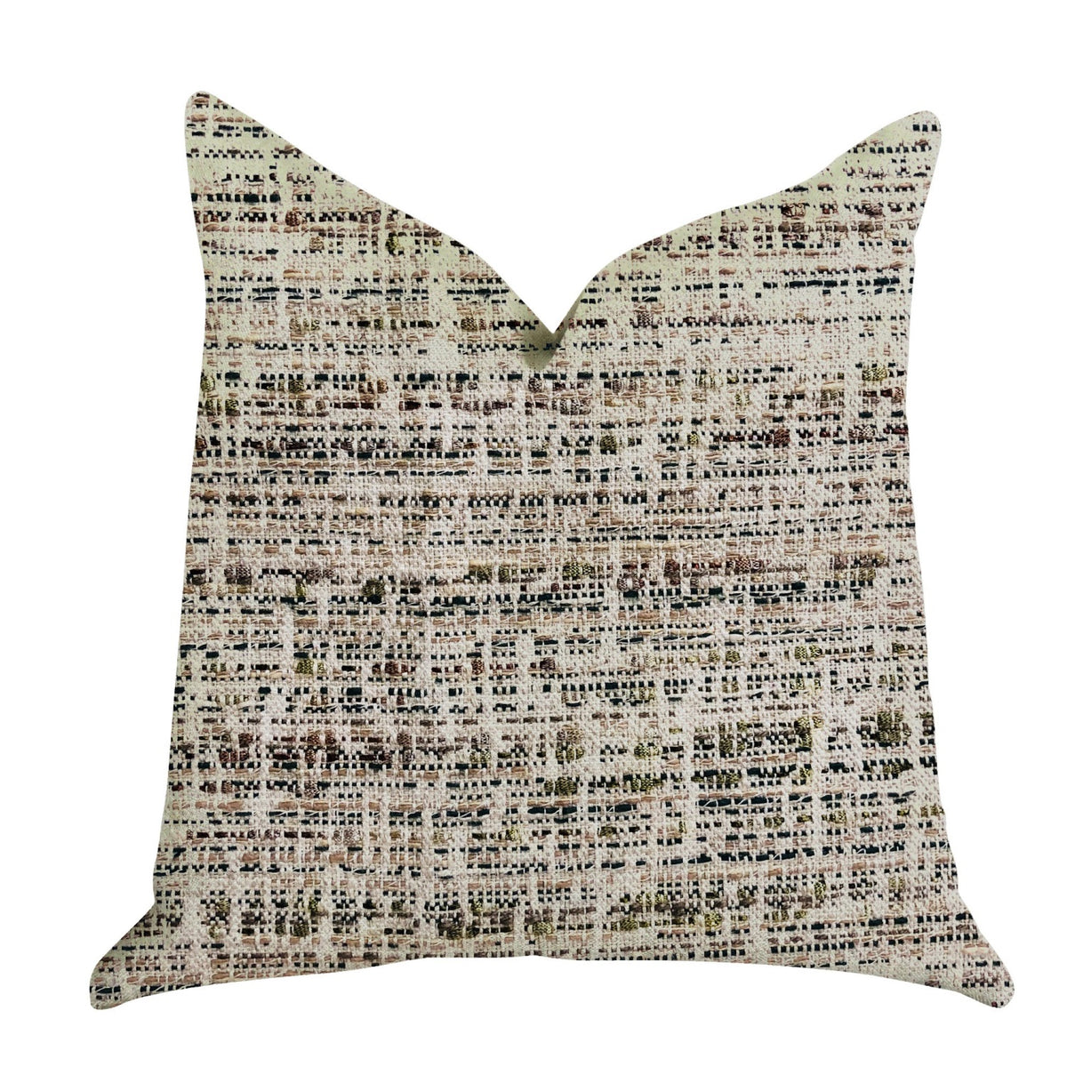 Plutus Secret Sandbox Multi Color Luxury Throw Pillow - Double Sided  24' X 24'