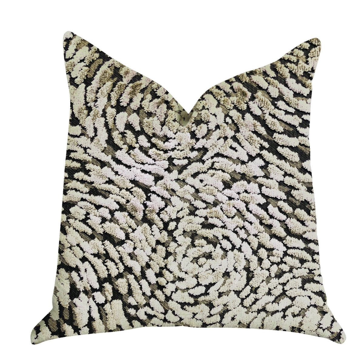 Plutus Mulberry Lasso Green Tones Luxury Throw Pillow - Double Sided  24' X 24'