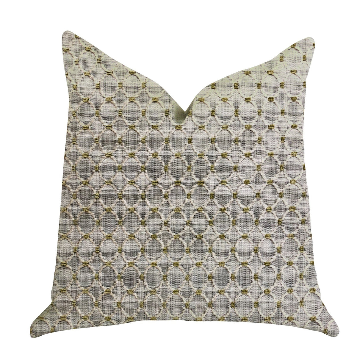 Plutus Circular Ringed Luxury Throw Pillow - Double Sided  20' X 30' Queen