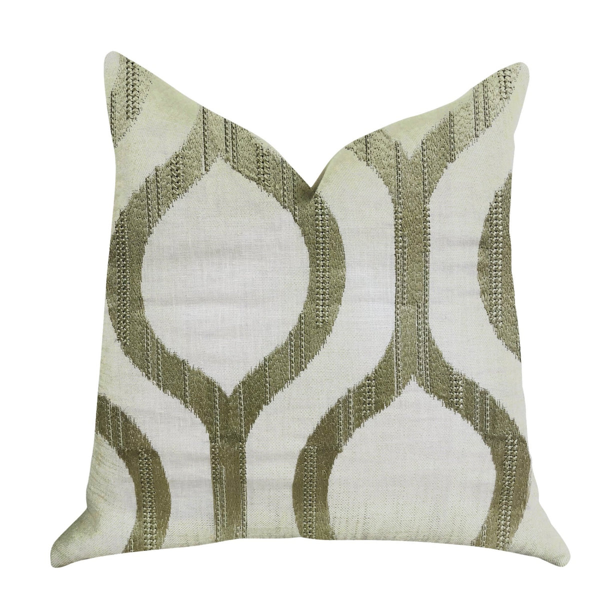 Plutus Morrocan Villa Light Grass Luxury Throw Pillow - Double Sided  20' X 30' Queen