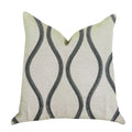 Plutus Bella Curve Green And Beige Luxury Throw Pillow - Double Sided  24' X 24'