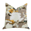 Plutus Maya De Aqua Floral Multi Color Luxury Throw Pillow  - Double Sided  18' X 18'