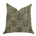 Plutus Foursquare Avenue In Green Tones Luxury Throw Pillow - Double Sided  20' X 30' Queen