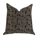 Plutus Carbonado Mine Luxury Throw Pillow In Black And White - Double Sided  18' X 18'