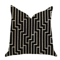 Plutus Posh Lady Black And Beige Tones Luxury Throw Pillow - Double Sided  12' X 25'