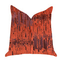 Plutus Luminous Skyscraper Luxury Throw Pillow In Orange Red Tones  - Double Sided  12' X 25'