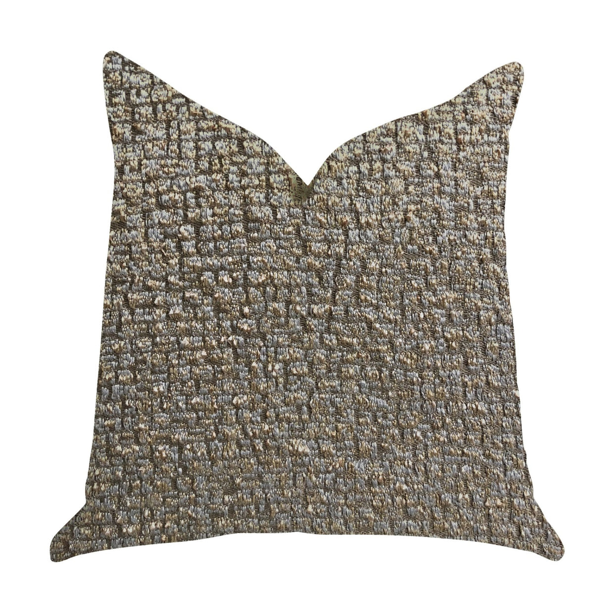 Plutus Moondust Radiance Luxury Throw Pillow In Gold Leaf  - Double Sided  22' X 22'