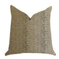 Plutus Shimmer In Gold Metallic Luxury Throw Pillow - Double Sided  12' X 25'