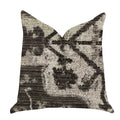 Plutus Metro Pulse Beige And Grey Tones Luxury Throw Pillows - Double Sided  18' X 18'