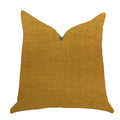 Plutus Wild Turmeric Luxury Throw Pillow In Gold  - Double Sided  18' X 18'