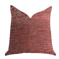 Plutus Crushed Wine Luxury Throw Pillow In Dark Red  - Double Sided  26' X 26'
