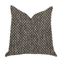 Plutus Salt And Pepper Luxury Throw Pillow In Grey And Black Tones - Double Sided  22' X 22'