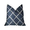 Plutus Davinci Blue And White Luxury Throw Pillow - Double Sided  20' X 26' Standard