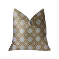 Plutus Medallion Eclipse Beige And Gray Luxury Throw Pillow - Double Sided  20' X 36' King