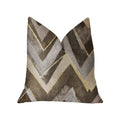 Plutus Badger Cove Brown Luxury Throw Pillow - Double Sided  24' X 24'