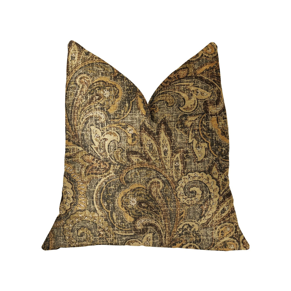 Plutus Cypress Field Brown Luxury Throw Pillow - Double Sided  20' X 30' Queen
