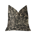 Plutus Rowan Gale Black And Beige Luxury Throw Pillow - Double Sided  22' X 22'