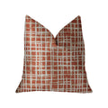 Plutus Spiced Fields  Orange And Beige Luxury Throw Pillow - Double Sided  20' X 30' Queen
