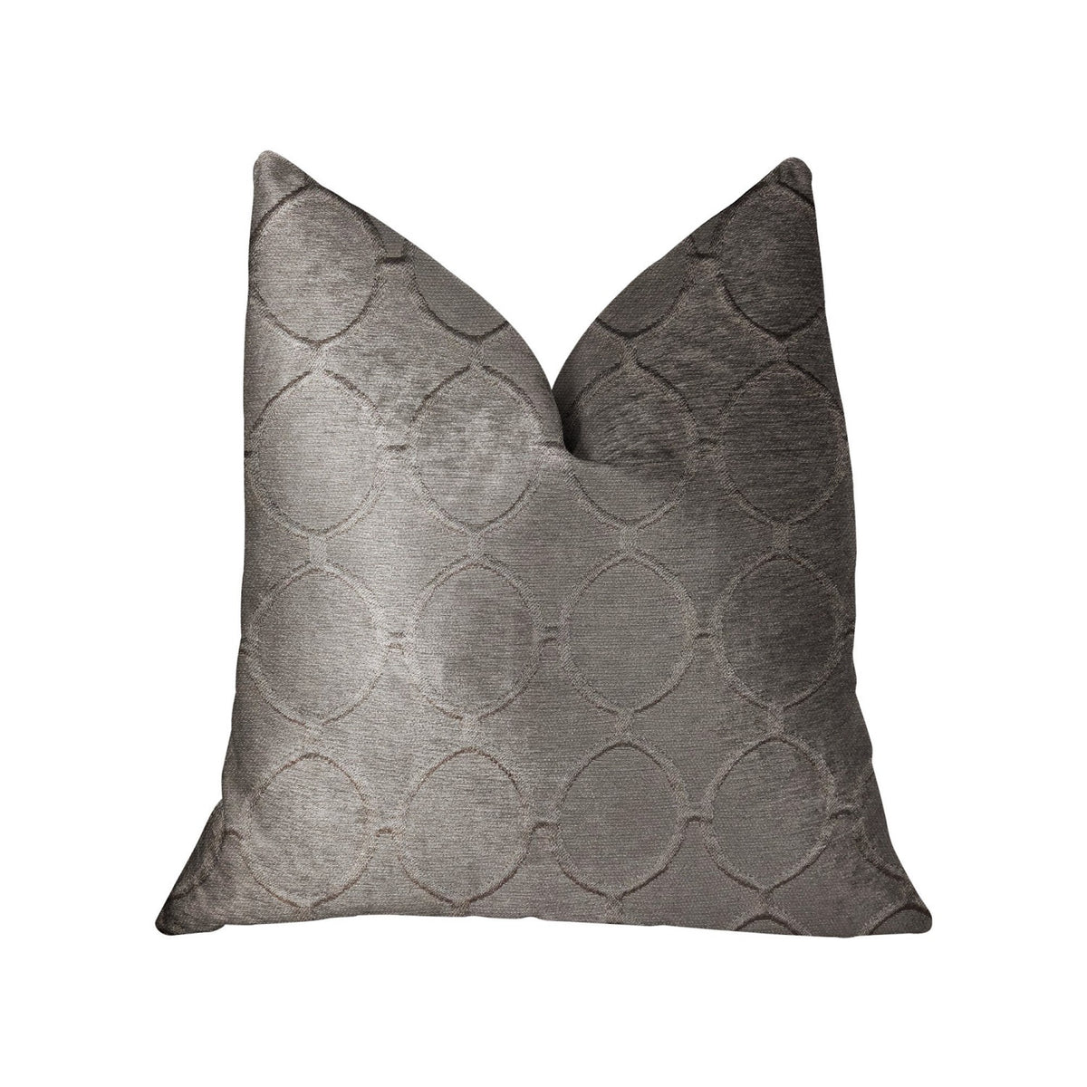 Plutus Moonlight Beige Luxury Throw Pillow - Double Sided  24' X 24'