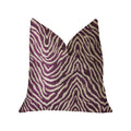 Plutus Oasis Waves Purple And Beige Luxury Throw Pillow - Double Sided  12' X 20'