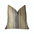 Plutus Graceful Bridge Yellow And Gray Luxury Throw Pillow - Double Sided  20' X 20'