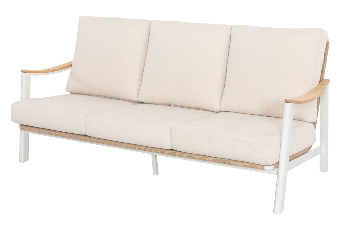 Riesling 4-Piece Wicker And Teak Living Room Set