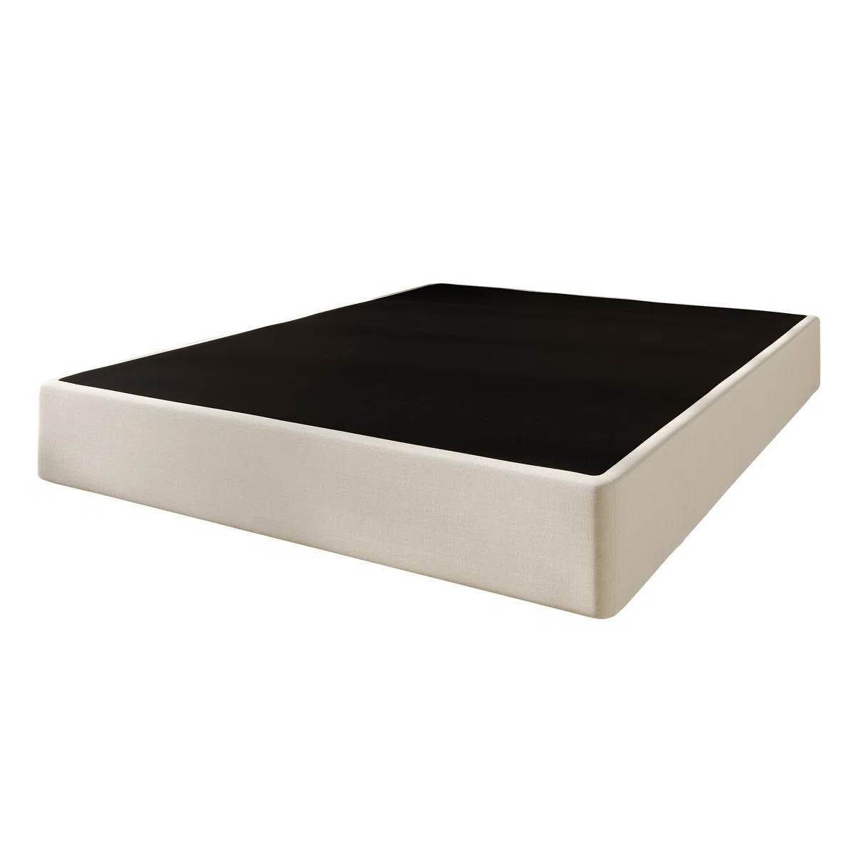 Queen size 7.8-inch Metal Frame Box-Spring Foundation for Mattress with Cover
