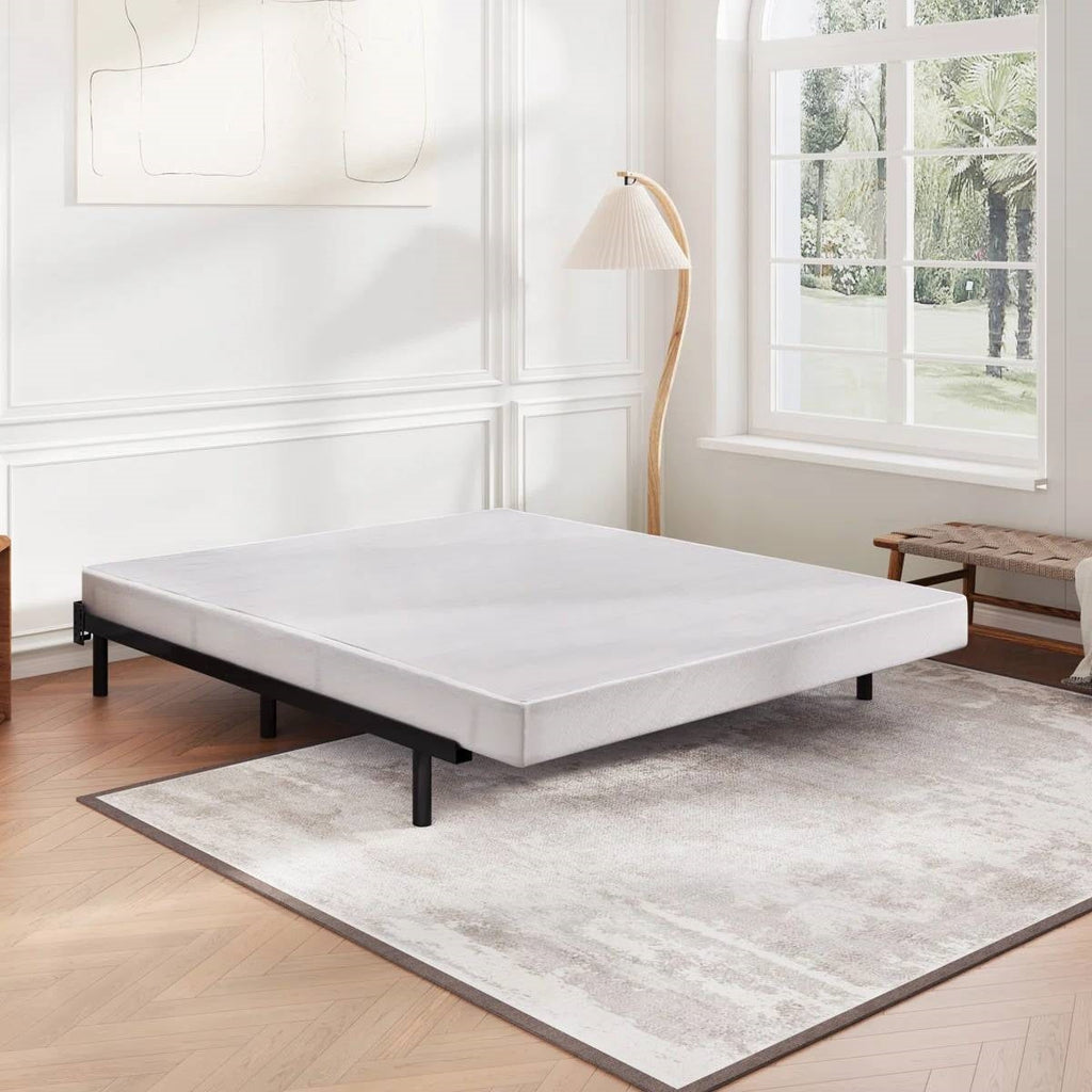 Queen size 5-inch Low Profile Metal Box Spring Mattress Foundation with Cover