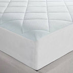 Queen size Washable Quilted Mattress Pad with Elastic Fitted Skirt