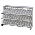 Pick Rack, slopped, bench style, 12-1/2L x 36W x 23H, 250 lbs. capacity, (3) shelves configuration, includes: (36) QSB100 clear 