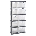 Shelving Unit, 18D x 36L x 75H, heavy duty, 400 lb. load capacity per shelf, includes: (6) shelves (6) QGH600 and (6) QGH800 cle