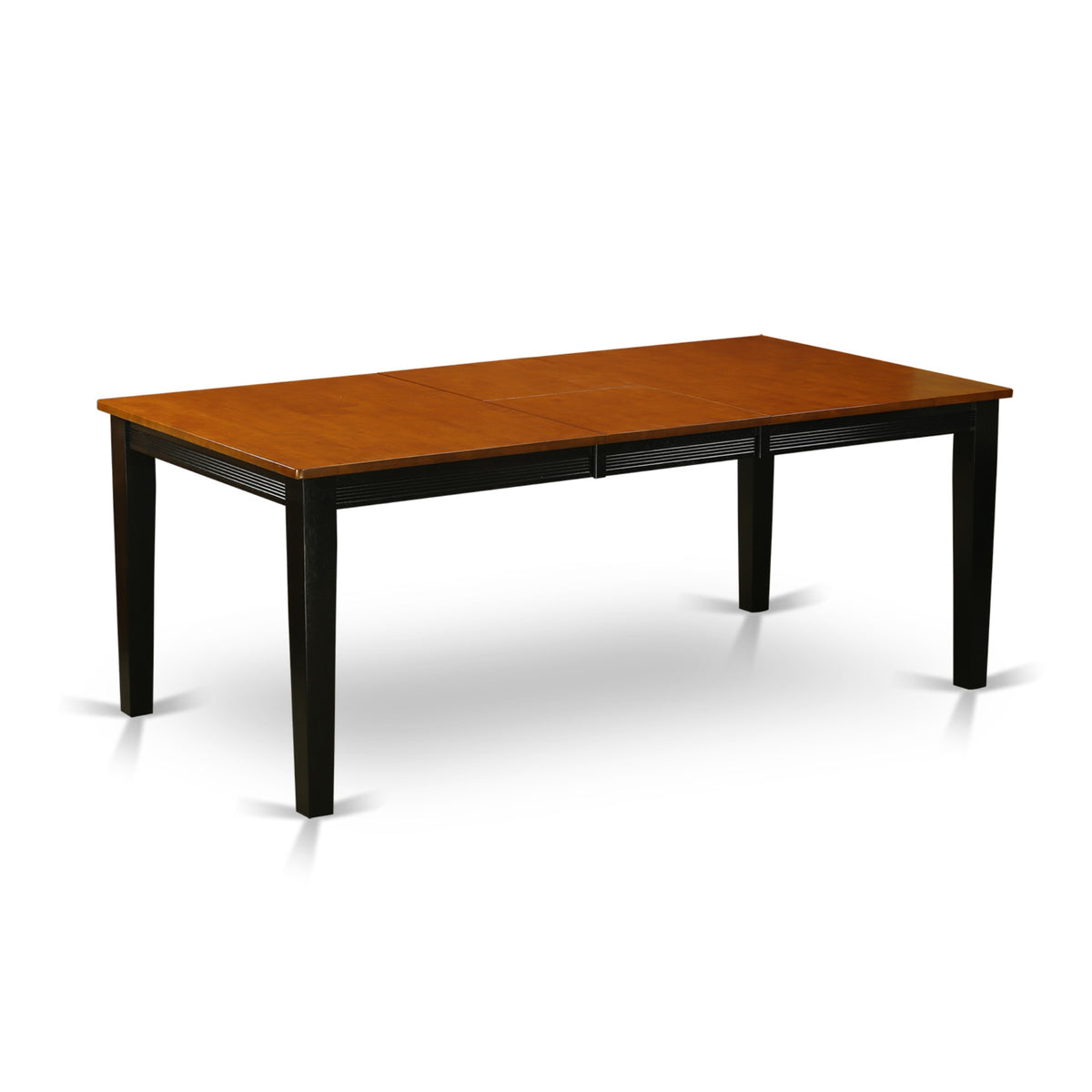 Customizable Quan7Bchc 7 Pc Dining Set  Rectangular Kitchen Table With 6 Wood Dining Chairs, Black And Cherry Finish