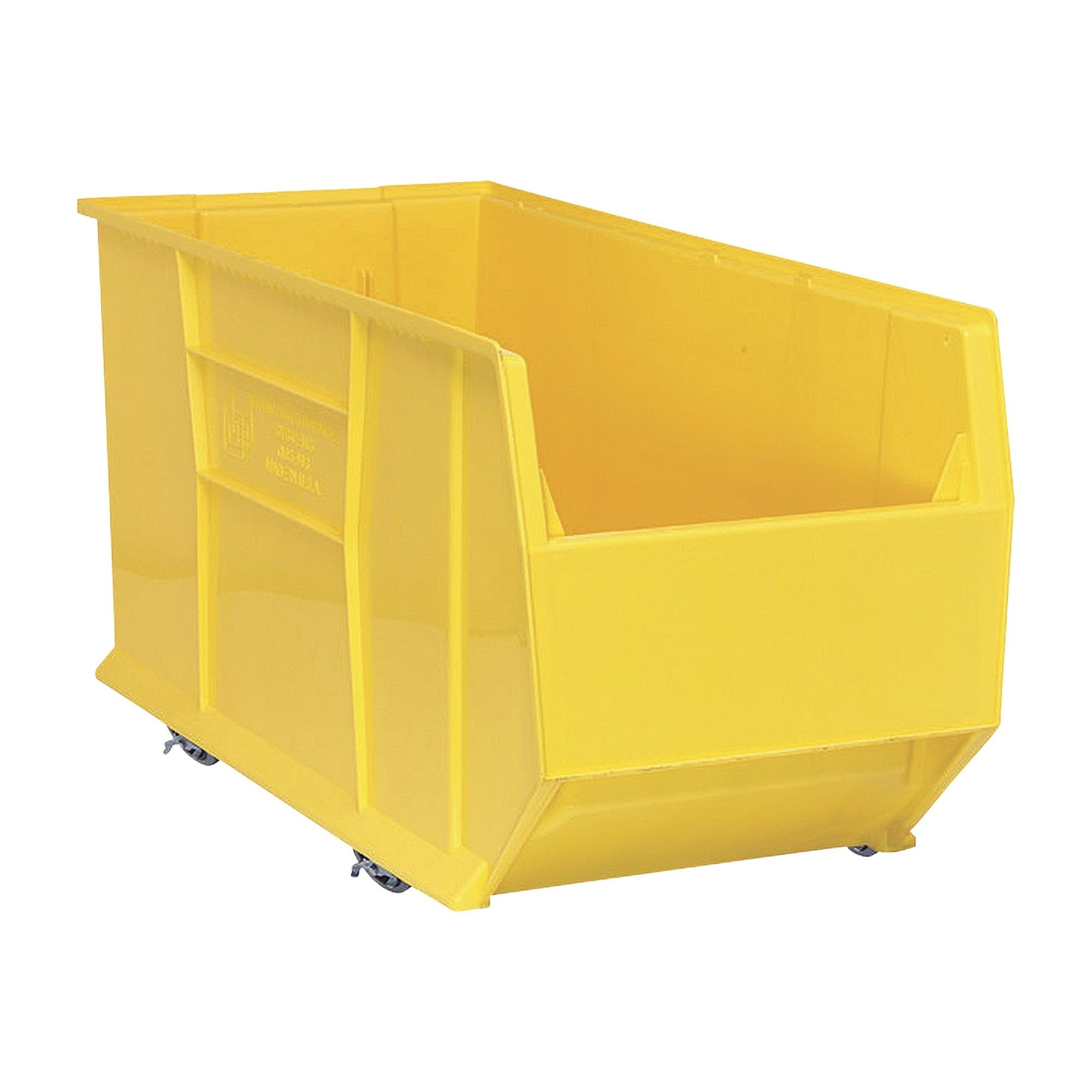 Hulk 36Container, mobile, 35-7/8L x 16-1/2W x 20-1/2H, stackable, polypropylene, yellow, Made in USA