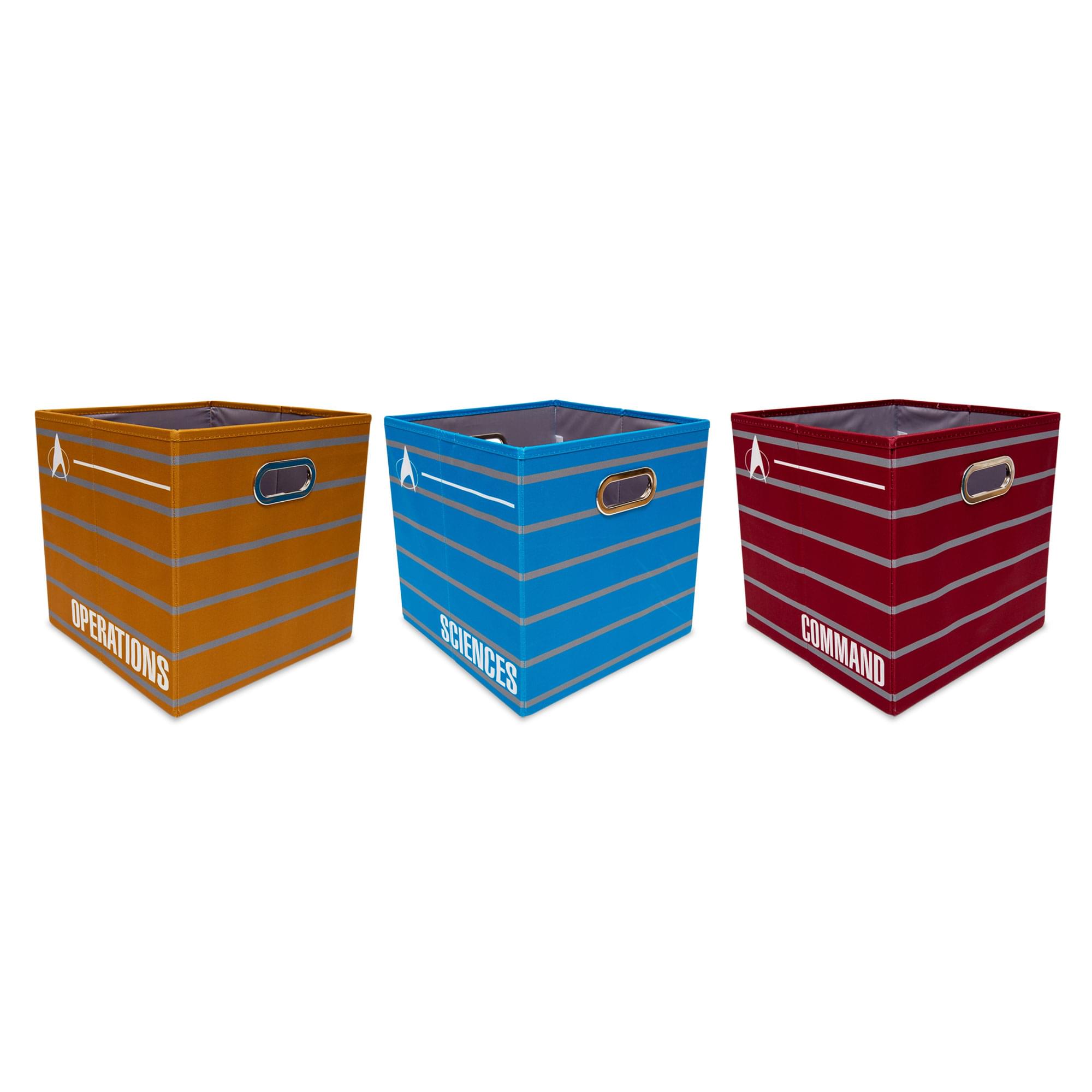Star Trek: The Next generation 13-Inch Storage Bin cube Organizers  Set of 3
