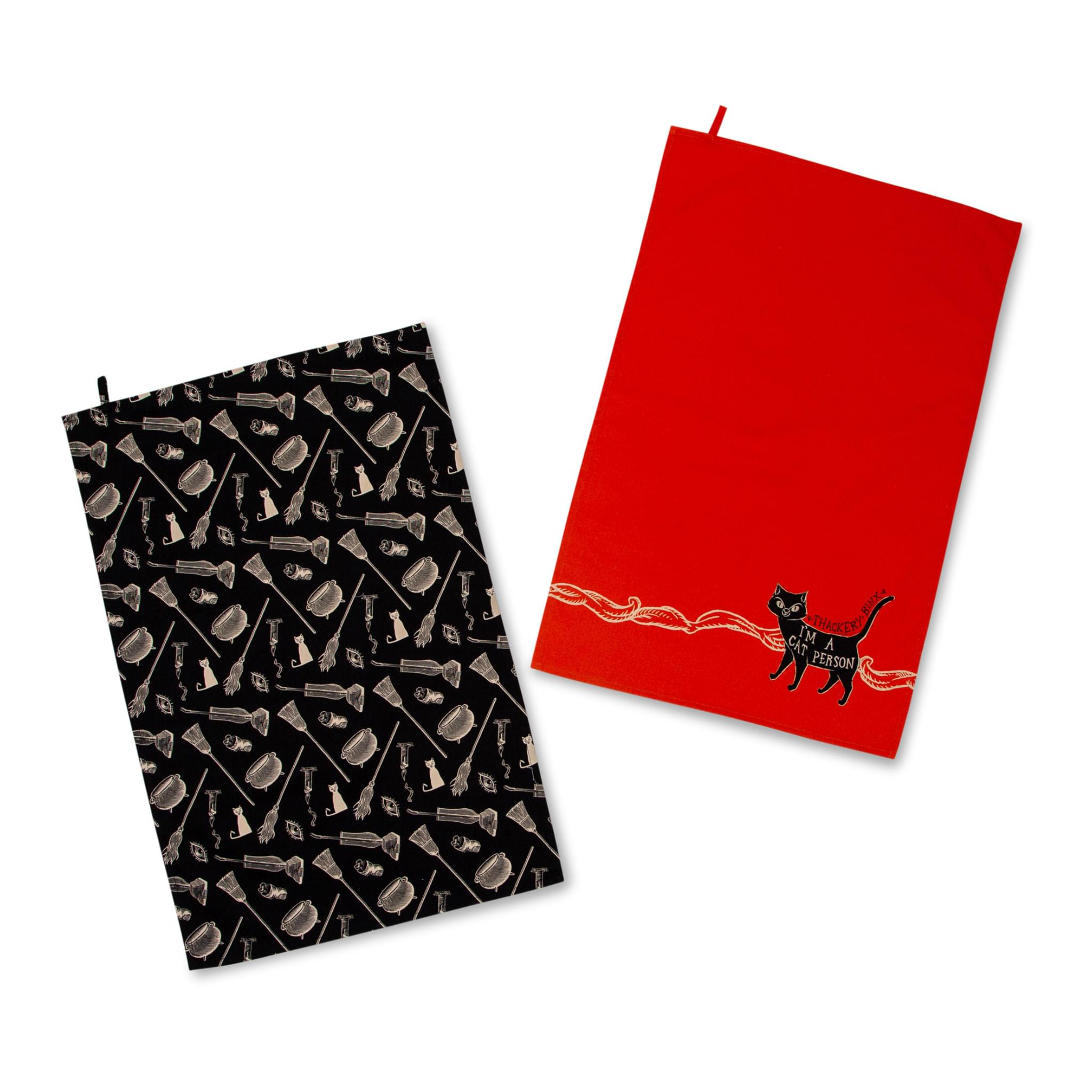 Disney Hocus Pocus Black Kitchen Hand Towels  Set of 2
